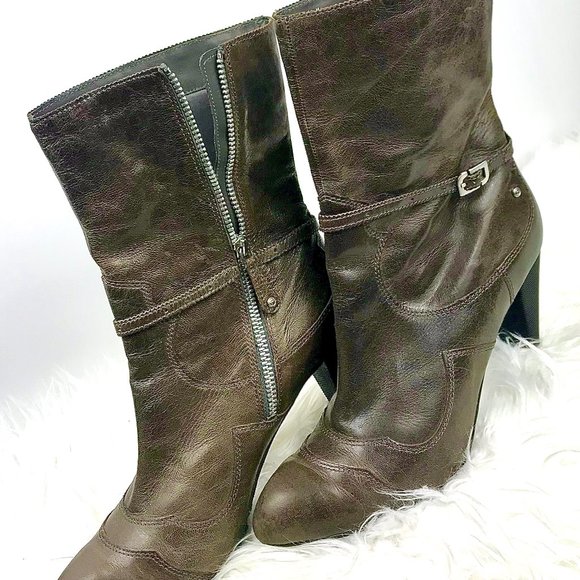 ROCKPORT Leather High Heel Zipper Boot, Sz 9.5 - Picture 2 of 7